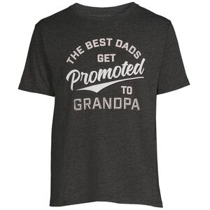 Way to Celebrate Promoted to Grandpa Men's Graphic Tee, Size S